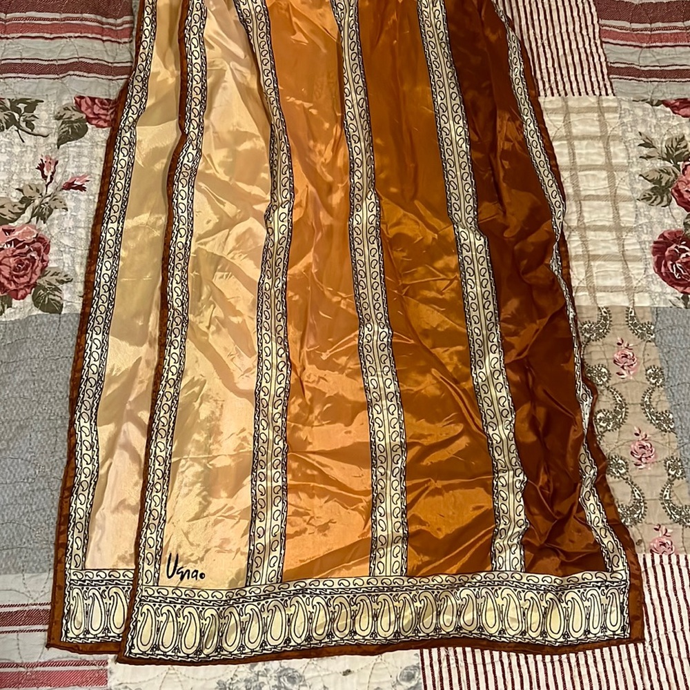 Vintage Vera Neumann Acetate Japan Oblong scarf 42” x 14”